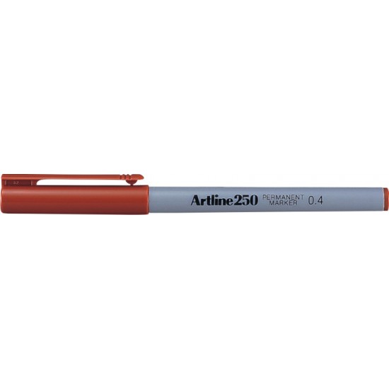 Permanent Marker Artline 250, Corp Plastic, Varf Rotund 0.4mm - Maro