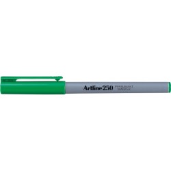 Permanent Marker Artline 250, Corp Plastic, Varf Rotund 0.4mm - Verde