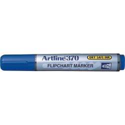 Flipchart Marker Artline 370 - Dry Safe Ink, Corp Plastic, Varf Rotund 2.0mm - Albastru