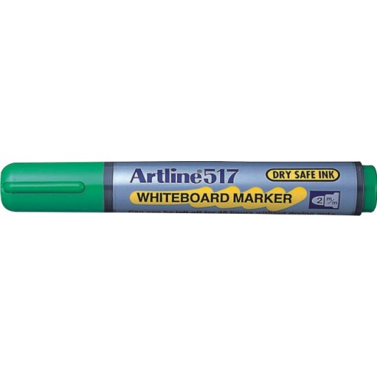 Marker Pentru Tabla De Scris Artline 517 - Dry Safe Ink, Varf Rotund 2.0mm - Verde