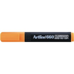 Textmarker Artline 660, Varf Tesit 1.0-4.0mm - Portocaliu Fluorescent