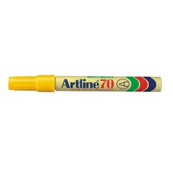 Permanent Marker Artline 70, Corp Metalic, Varf Rotund 1.5mm - Galben