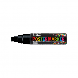 Marker Pentru Poster Artline, Corp Plastic, Varf Tesit 12mm - Negru