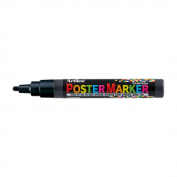 Marker Pentru Poster Artline, Corp Plastic, Varf Rotund 6mm - Negru