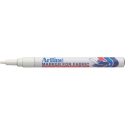 Marker Artline For Fabric, Pentru Marcat Pe Material Textil, Corp Metalic, Varf Rotund 1.2mm - Alb Marker Artline For Fabric, Pentru Marcat Pe Material Textil, Corp Metalic, Varf Rotund 1.2mm - Alb