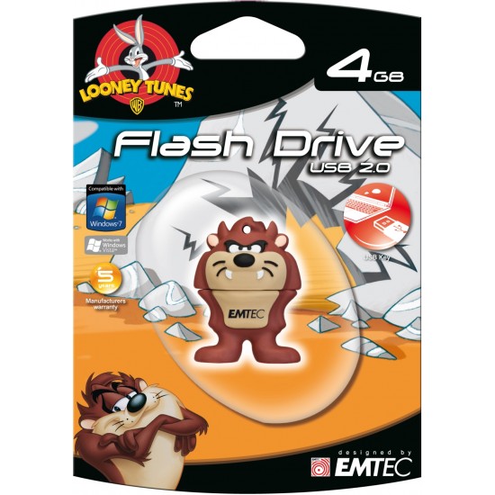 Memory Stick Usb 2.0 - 4gb Looney Tunes - Taz