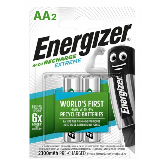 Acumulatori Extreme Aa, Lr6, 1.2v, 2300 Mah, 2 Buc/set, Energizer