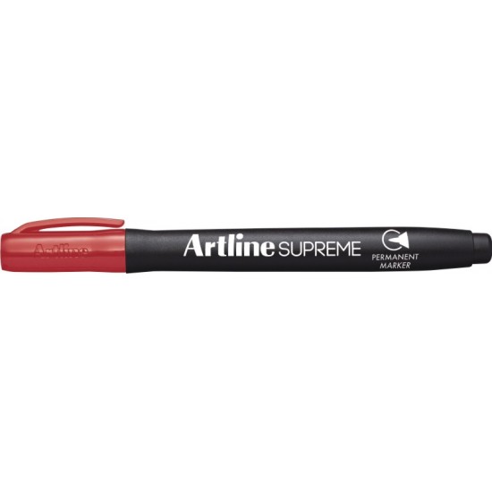 Permanent Marker Artline Supreme, Corp Plastic, Varf Rotund 1.0mm - Rosu