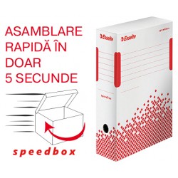 Cutie Depozitare Si Arhivare Esselte Speedbox, Carton, 100 Mm, Alb