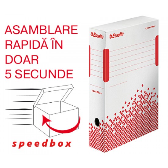 Cutie Depozitare Si Arhivare Esselte Speedbox, Carton, 80 Mm, Alb