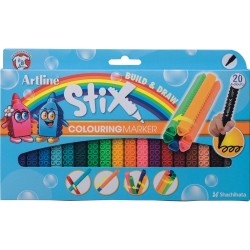 Carioca Artline Stix, Varf Rotund 1.2mm, Lavabil, 20 Buc/cutie Carioca Artline Stix, Varf Rotund 1.2mm, Lavabil, 20 Buc/cutie