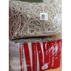 Elastice Pentru Bani, 60% Cauciuc, 1kg/punga, D120, Grosime 1.5mm X 1.5mm, Optima - Albe