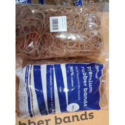 Elastice Pentru Bani, 90% Cauciuc, 500gr./punga, D100, Grosime 1.5mm X 1.5mm, Optima - Natural