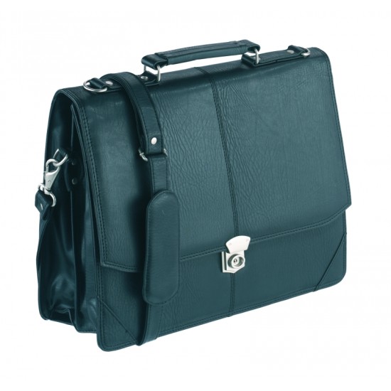 Servieta Neagra, 40.5x31x14cm, Imitatie Piele Durabuck, Falcon