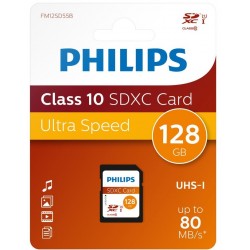 Card Memorie Sdxc, Clasa 10, Philips - 128gb