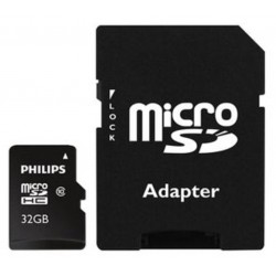 Card Memorie Micro Sdhc, Cu Adaptor Sd, Clasa 10, Philips - 32gb