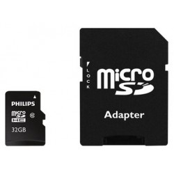 Card Memorie Micro Sdhc, Cu Adaptor Sd, Clasa 10, Philips - 32gb
