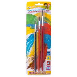 Set 3 Pensule/blister (nr.4-6-10), Gimboo - Culori Asortate Set 3 Pensule/blister (nr.4-6-10), Gimboo - Culori Asortate