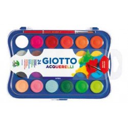 Acuarele 24 Culori/cutie + 1 Pensula Gratis, Giotto Acquerelli Acuarele 24 Culori/cutie + 1 Pensula Gratis, Giotto Acquerelli