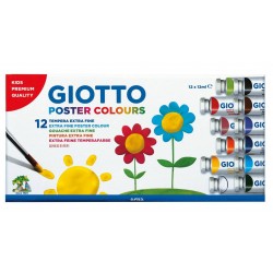 Acuarele 12 Ml, 12 Buc/set, Diverse Culori, Giotto Acuarele 12 Ml, 12 Buc/set, Diverse Culori, Giotto
