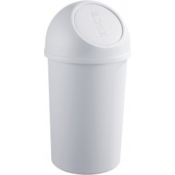 Cos Plastic Cu Capac, Pentru Reziduuri, 25 Litri, Helit - Gri Deschis