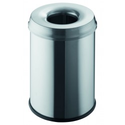 Cos Metalic Cu Capac Antifoc Pentru Hartii, 15 Litri, Helit - Stainless Steel Cos Metalic Cu Capac Antifoc Pentru Hartii, 15 Litri, Helit - Stainless Steel