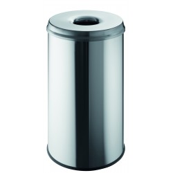Cos Metalic Cu Capac Antifoc Pentru Hartii, 50 Litri, Helit - Stainless Steel Cos Metalic Cu Capac Antifoc Pentru Hartii, 50 Litri, Helit - Stainless Steel