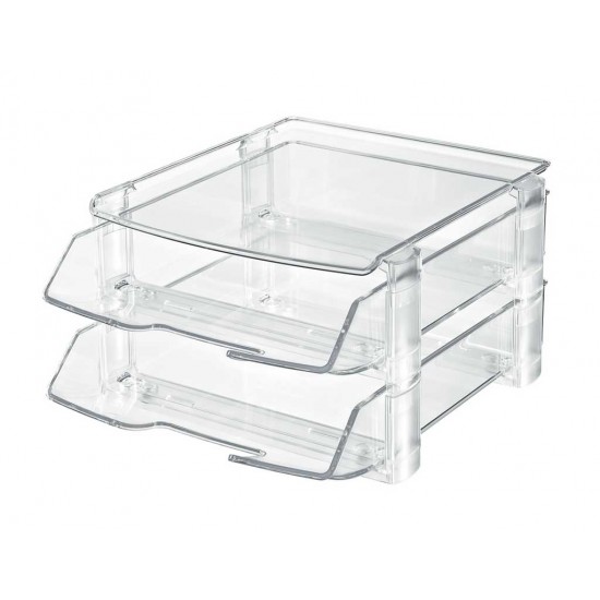 Set 2 Tavi Documente + 1 Suport Telefon Fix, Cu Distantiere, Han Wave - Transparent Cristal