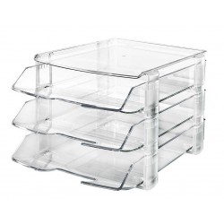 Set 3 Tavi Documente + 1 Suport Telefon Fix, Cu Distantiere, Han Wave - Transparent Cristal