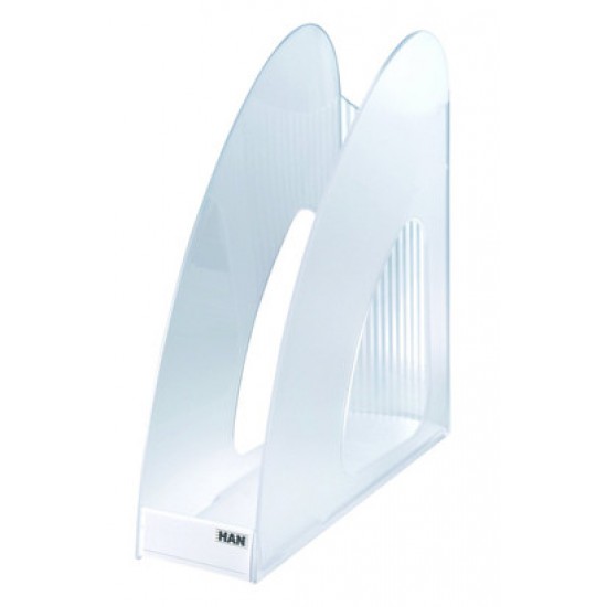 Suport Vertical Plastic Pentru Cataloage Han Twin - Transparent Cristal