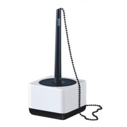 Pix Cu Lantisor Si Suport Pentru Birou Han Iline - Alb Lucios/negru Lucios