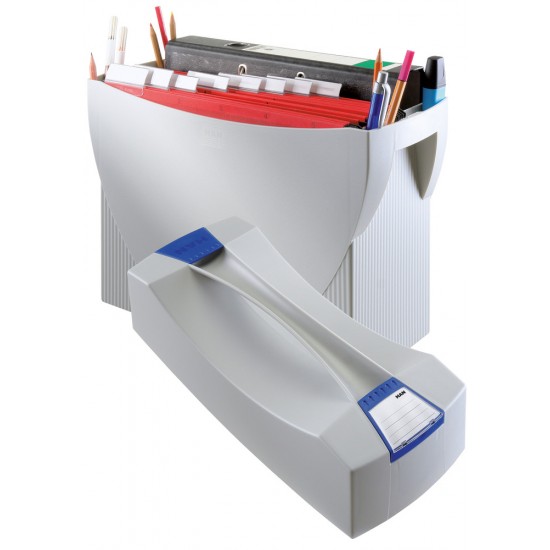 Suport Plastic Pentru 20 Dosare Suspendabile, Cu Capac, Han Swing Plus - Albastru