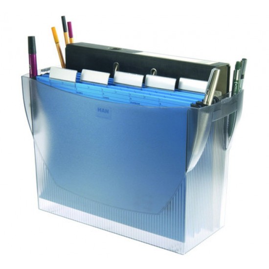 Suport Plastic Pentru 20 Dosare Suspendabile, Han Swing Comfort - Transparent Gri