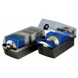 Cutie Plastic Pentru 60 Cd/dvd, Cu Cheita, Han Max 60 - Negru