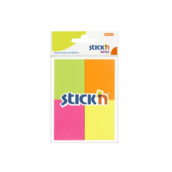 Notes Autoadeziv 38 X 51 Mm, 4 X 50 File/set, Stick"n - 4 Culori Fosforescente