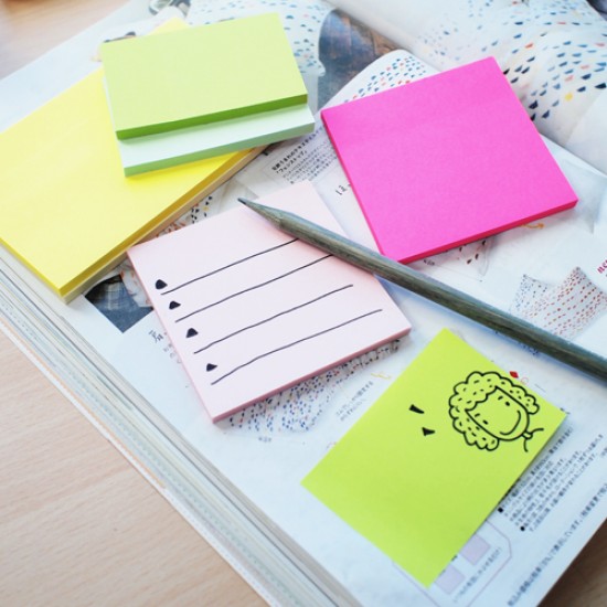 Notes Autoadeziv 76 X 76 Mm, 3 X 50 File/set, Stick"n - 3 Culori Fosforescente