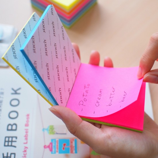 Magic Notes Autoadeziv 76 X 127 Mm, 100 File, Stick"n Magic Notes - 4 Culori Neon