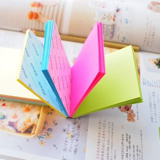 Magic Notes Autoadeziv 76 X 127 Mm, 100 File, Stick"n Magic Notes - 4 Culori Neon