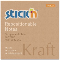 Notes Autoadeziv 76 X 76 Mm, 100 File, Stick"n - Kraft Notes Autoadeziv 76 X 76 Mm, 100 File, Stick"n - Kraft