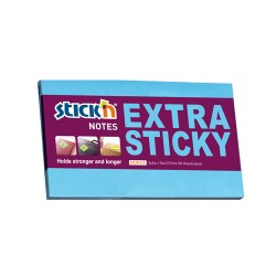 Notes Autoadeziv Extra-sticky 76 X 127mm, 90 File, Stick"n - Albastru Neon Notes Autoadeziv Extra-sticky 76 X 127mm, 90 File, Stick"n - Albastru Neon