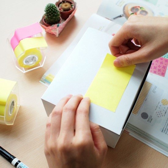 Rezerva Notes Autoadeziv In Rola, Pentru Dispenser, 50 Mm X 10 M, Stick"n - Galben Pastel