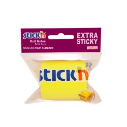 Rezerva Notes Autoadeziv In Rola, Pentru Dispenser, 50 Mm X 10 M, Stick"n - Galben Neon