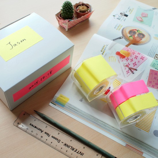 Rezerva Notes Autoadeziv In Rola, Pentru Dispenser, 25 Mm X 10 M, 2 Buc/set, Stick"n - 2 Culori Neon