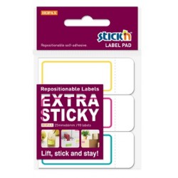 Etichete Autoadezive 25 X 65 Mm, 3 X 90 Etichete/set Stick"n Extra Sticky Label - Albe- Chenar Color Etichete Autoadezive 25 X 65 Mm, 3 X 90 Etichete/set Stick"n Extra Sticky Label - Albe- Chenar Color
