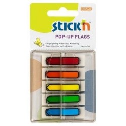 Film Index Autoadeziv 45 X 12mm, 5 X 30file/set, Cu Dispenser, Stick"n Pop-up - 5 Culori Neon