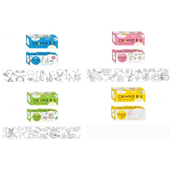 Display Stick"n Coloring Roll, 100 X 2438 Mm/rola - 3 X 4 Modele Asortate