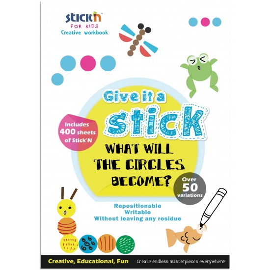 Carte Creativa Stick"n Circle - Cercuri Neon Asortate