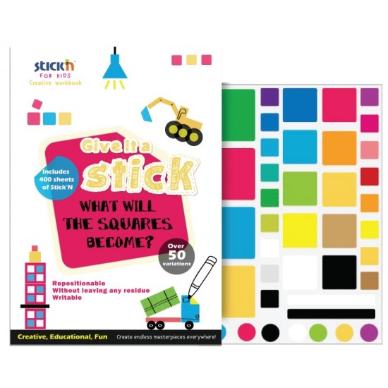 Carte Creativa Stick"n Square - Patrate Neon Asortate
