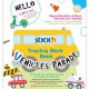Carte Educativa Stick"n Tracing Work Book - Vehicles Parade