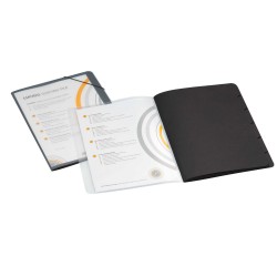 Mapa Sortare A4, 6 Separatoare, Carton Color, Coperta Pp Cu Buzunar De Prezentare, Avanti - Negru